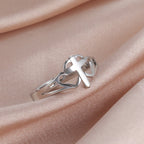 Cross & Heart Cutout Ring: A Symbol of Christ’s Love & Faithful Devotion