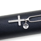 Zircon-Studded Mustard Seed Cross: Mountain Motif for Daily Faith