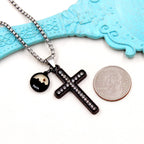 Zircon-Studded Mustard Seed Cross: Mountain Motif for Daily Faith