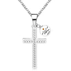 Zircon-Studded Mustard Seed Cross: Mountain Motif for Daily Faith