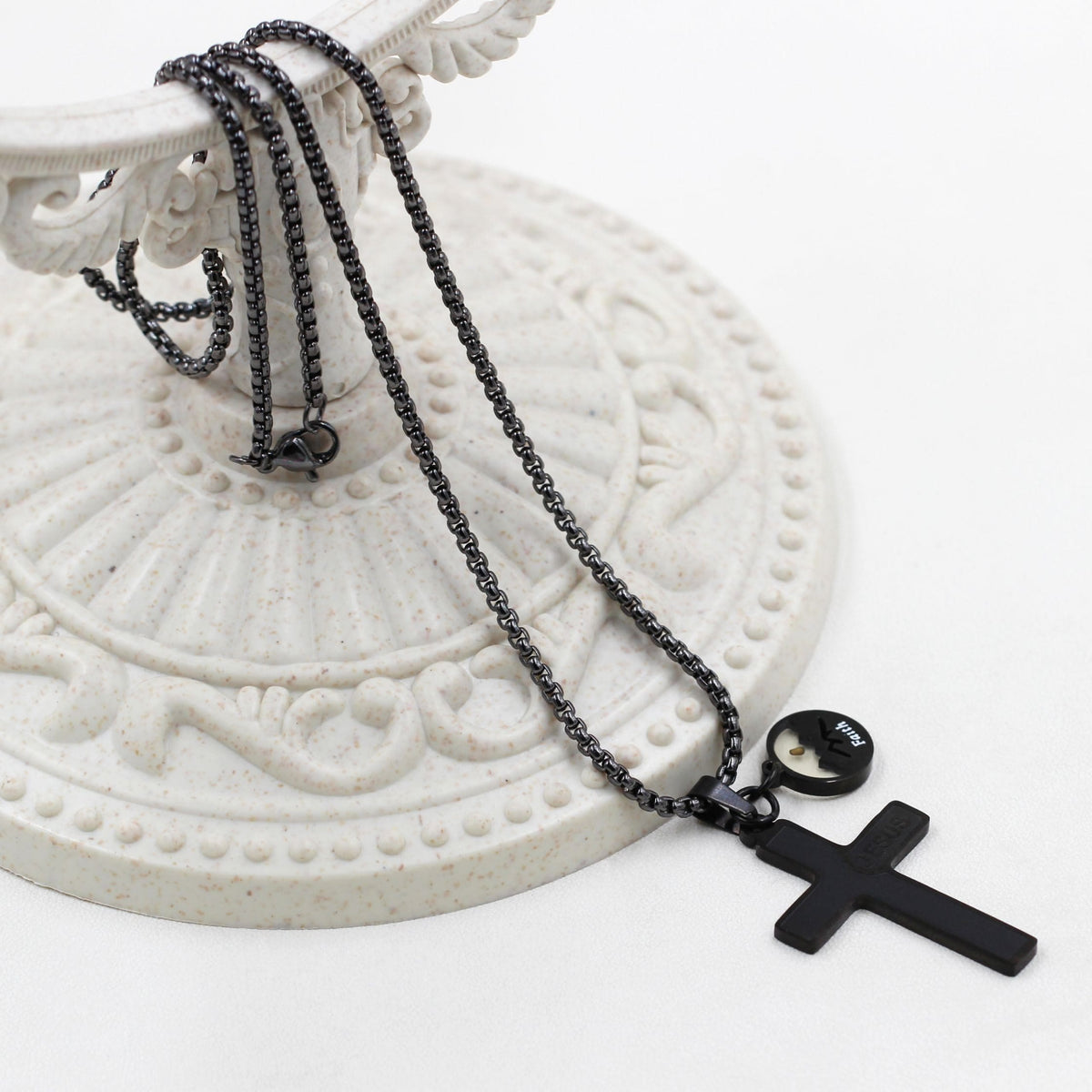 Jesus Engraved Mustard Seed Cross Necklace: A Symbol of Christ’s Love & Faith’s Power