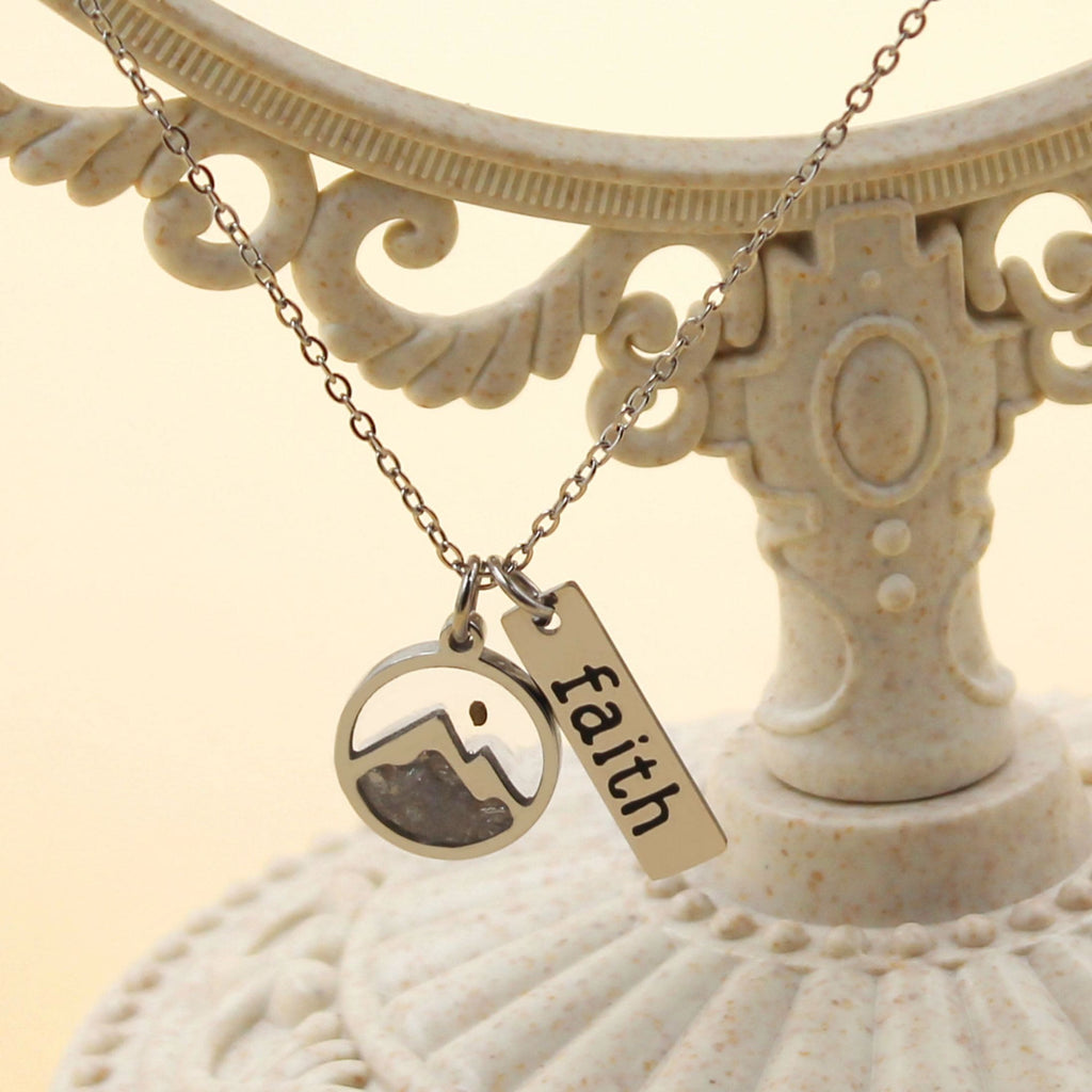 Faith Tag & Mustard Seed Mountain Necklace: A Symbol of Mountain-Moving Belief