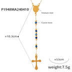 Wearable Rosary Beaded Necklace Collection: Gold-Tone Metal for Daily Spiritual Connection