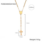 Wearable Rosary Beaded Necklace Collection: Gold-Tone Metal for Daily Spiritual Connection