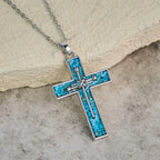 Turquoise Inlay Nail Cross Necklace: A Symbol of Christ’s Sacrificial Love