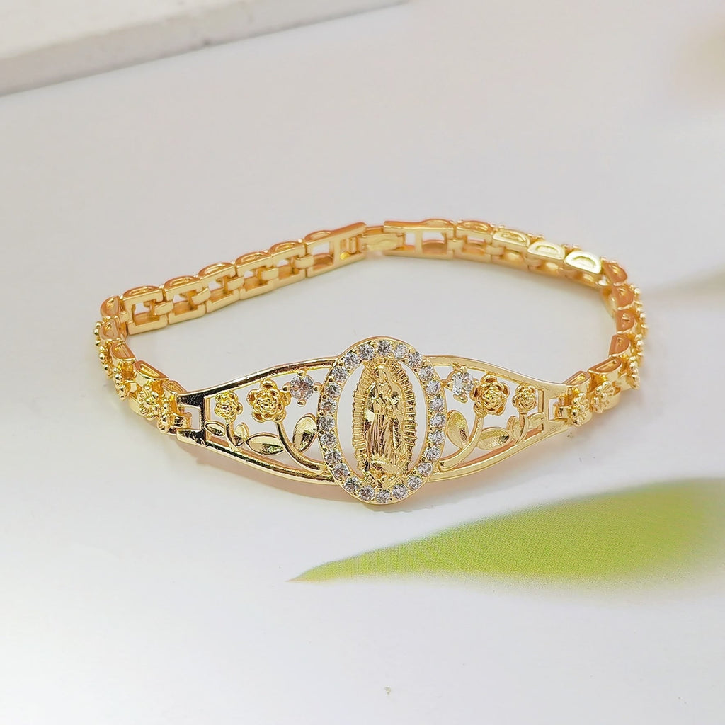 Golden Filigree Our Lady Bracelet Collection: A Symbol of Maternal Grace and Protection