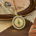 Rotating St. Jude Crystal Halo Necklace: A Symbol of Sacred Grace and Protection