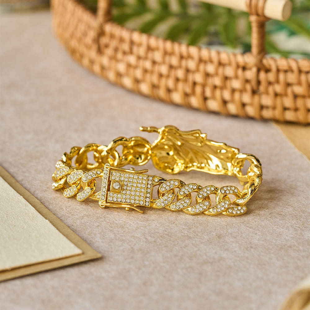 St. Jude with Green Robe Zircon Curb Bracelet: A Symbol of Sacred Grace and Protection