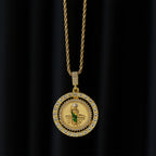 St. Jude with Green Robe Zircon Curb Bracelet: A Symbol of Sacred Grace and Protection