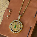 St. Jude with Green Robe Zircon Curb Bracelet: A Symbol of Sacred Grace and Protection