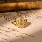 Ornate Golden Filigree Our Lady Ring: Merging Elegance with Spiritual Grace