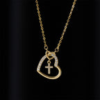 Intertwined Heart Cross Necklace with Card: Embody His Easter Joy & Grace