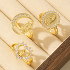 Heart/Moon/Oval Style Our Lady Ring: Sacred Devotion & Radiant Grace