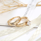 Stackable Cross Band Ring Set: Timeless Symbol of Faith & Eternal Light