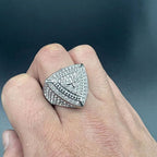 Bold Shield Cross Band Ring: Timeless Emblem of Faith and Courage