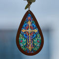 Glorious Grace Tear Drop Earrings Inspired by Colorful Church Window Art VIP