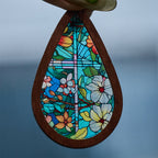 Glorious Grace Tear Drop Earrings Inspired by Colorful Church Window Art VIP
