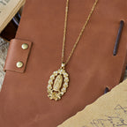 Zircon Floral Wreath Our Lady Necklace: A Symbol of Sacred Grace and Protection