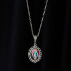 Filigree Frame Our Lady Portrait Necklace: A Symbol of Sacred Grace and Divine Light