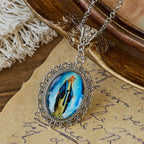 Filigree Frame Our Lady Portrait Necklace: A Symbol of Sacred Grace and Divine Light