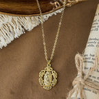 Rose-Wreathed Our Lady Pendant Necklace: A Symbol of Sacred Grace and Protection