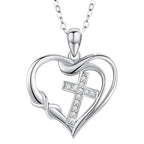 Heart & Cross Necklace: Devotion & Timeless Elegance
