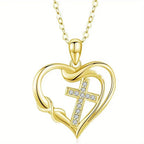 Heart & Cross Necklace: Devotion & Timeless Elegance