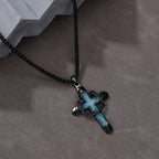 Thorn-Wrapped Inlaid Cross Pendant Necklace: A Symbol of Christ’s Sacrificial Love