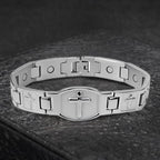 Link Chain Cross Engraved Bracelet: A Symbol of Divine Strength & Faith