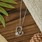 I Am a Child of God Heart Cross Necklace with Zircon Accents: A Token of Heavenly Identity