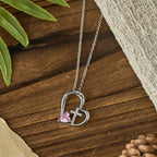 I Am a Child of God Heart Cross Necklace with Zircon Accents: A Token of Heavenly Identity