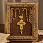 Ornate Large Pectoral Crucifix Necklace with Crown Accent: A Symbol of Sacred Majesty & Redemption