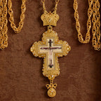 Ornate Large Pectoral Crucifix Necklace with Crown Accent: A Symbol of Sacred Majesty & Redemption