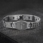 Link Chain Cross Engraved Bracelet: A Symbol of Divine Strength & Faith
