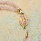 Magnetic Strawberry Agate Rosary Bracelet: Emblem of Divine Grace & Purity