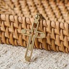 Geometric Hollow Cross Statement Necklace: Emblem Of Devotion & Spiritual Guidance