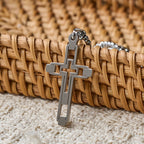 Geometric Hollow Cross Statement Necklace: Emblem Of Devotion & Spiritual Guidance
