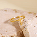 Minimalist Cross Open Ring: A Symbol Of Devout Faith & Spiritual Grace