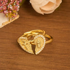 Classic Cross Split Heart Adjustable Ring: A Symbol Of Hope & Eternal Salvation