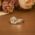 Intricate Twin Hearts Cross Ring: Emblem Of Spiritual Strength & Unwavering Faith