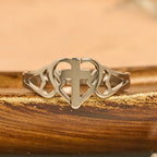Timeless Heart Cross Adjustable Ring: A Gift Of Grace & Divine Intercession