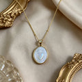 Natural White Pearl Saint Necklace: Sacred Heart, Jesus, Our Lady & St. Michael