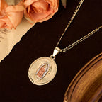 Four Styles Radiant Virgin Mary Oval Medallion Necklace: A Token of Heavenly Blessing
