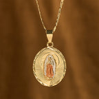 Four Styles Radiant Virgin Mary Oval Medallion Necklace: A Token of Heavenly Blessing