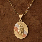 Four Styles Radiant Virgin Mary Oval Medallion Necklace: A Token of Heavenly Blessing