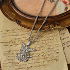 Dual-Color St. Michael Archangel Pendant Necklace: Emblem of Divine Protection