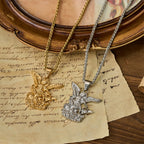 Dual-Color St. Michael Archangel Pendant Necklace: Emblem of Divine Protection
