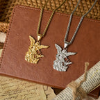 Dual-Color St. Michael Archangel Pendant Necklace: Emblem of Divine Protection
