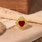Sacred Heart Multi-Design Ring Collection: Emblem of Divine Love