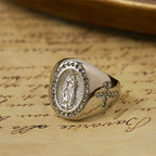 Bold Our Lady Cross Signet Ring: Anchor Your Heart in Marian Faith